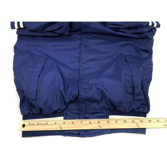Vintage Wedgefield Jacket Mens Small S Blue Bomber Nylon Snap Up Varsity - Picture 8 of 14